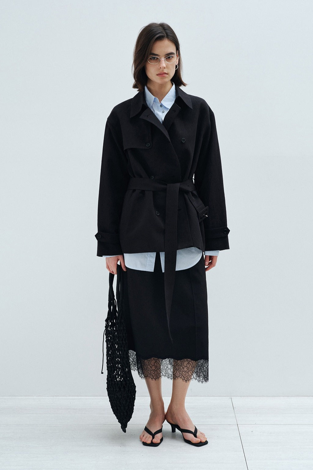 Gabardina corta de algodón y lino | 2 colores