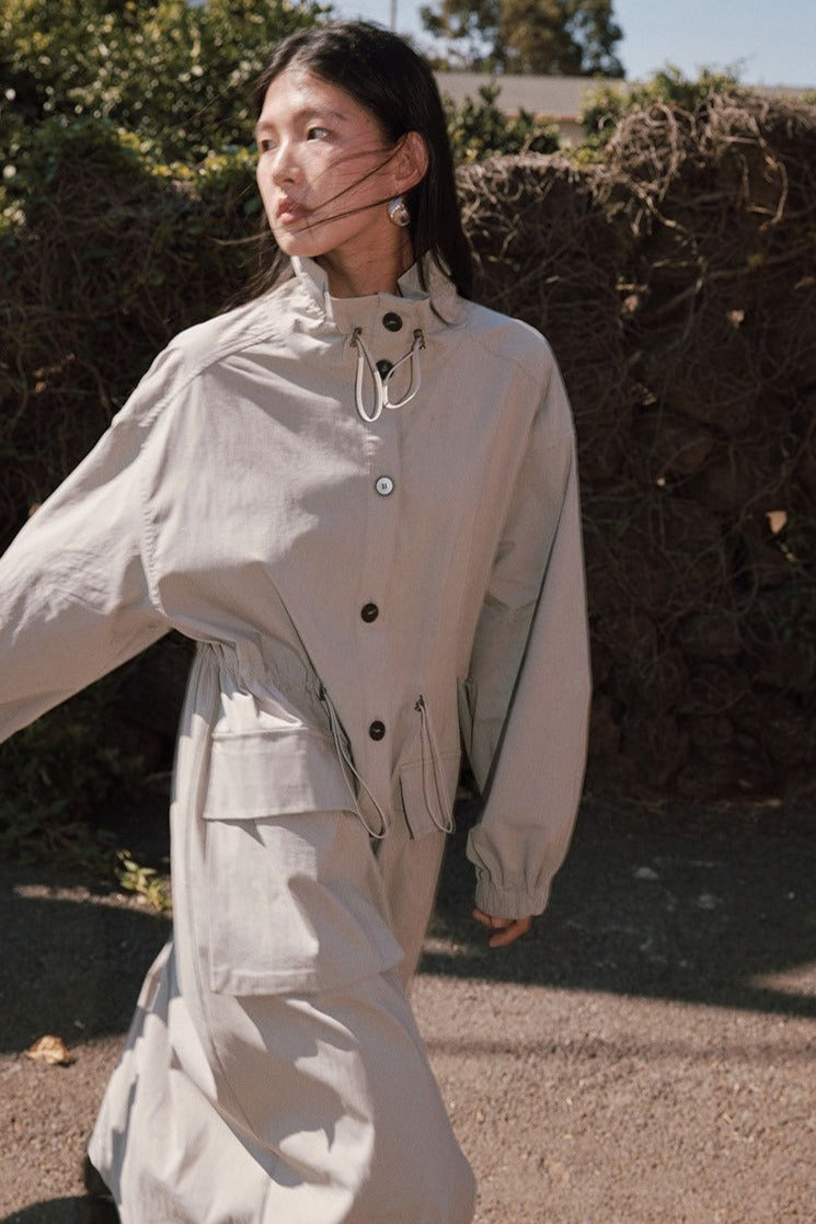 Cotton-nylon lightweight trench | 3 color