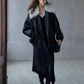 Cozy and chic detachable collar wool-filled PU jacket | 2 color