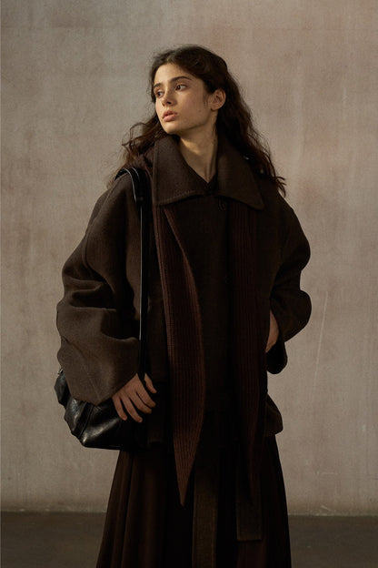 Chaqueta de tejido de doble faz 100% lana | 2 colores