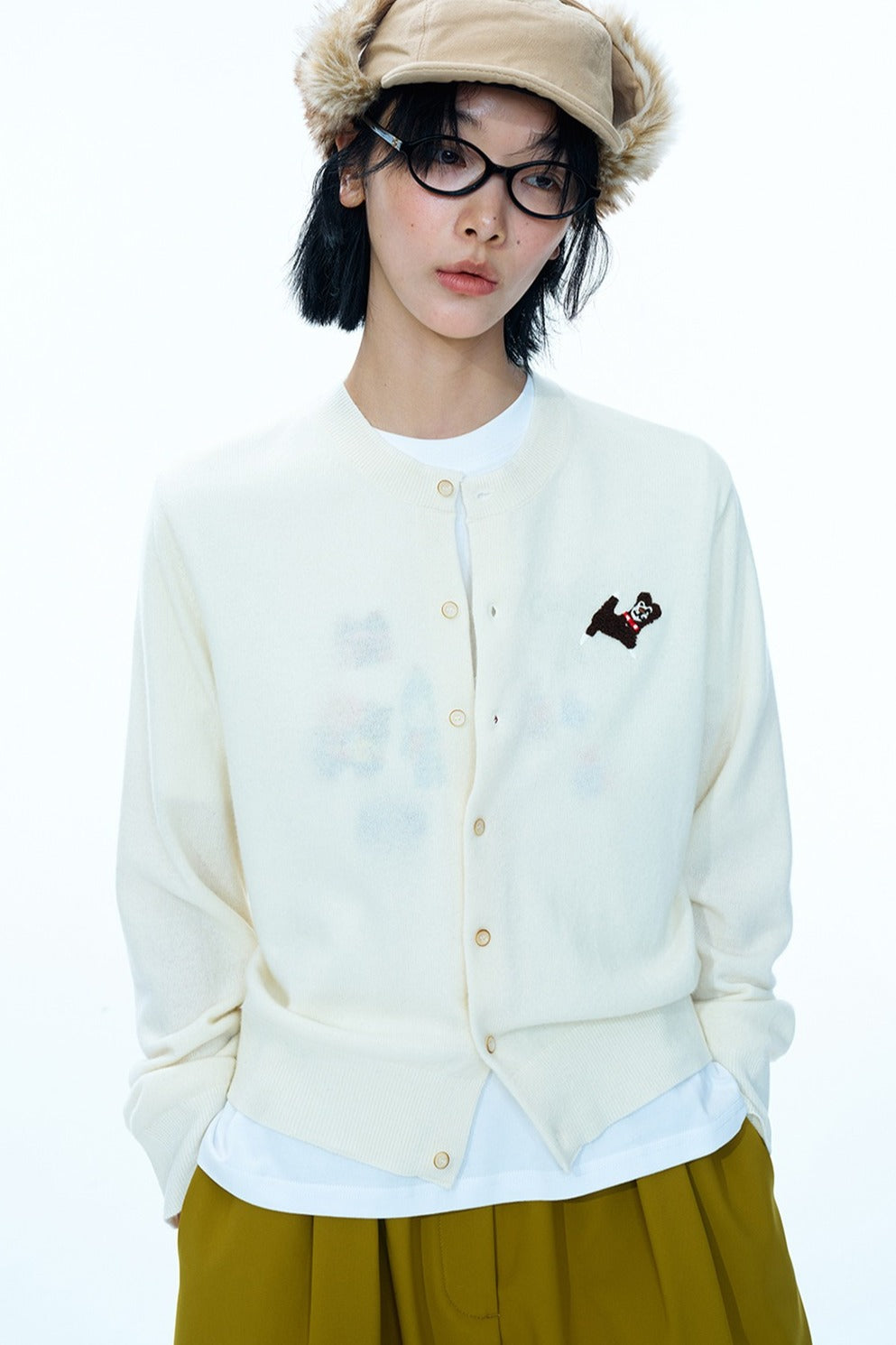 100% wool dog pattern sweater | 6 color