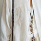 Linen blend relaxed-fit embroidery shirt | 3 color