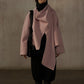 Wool-silk-angora double-faced jacket scarf collar | 4 color