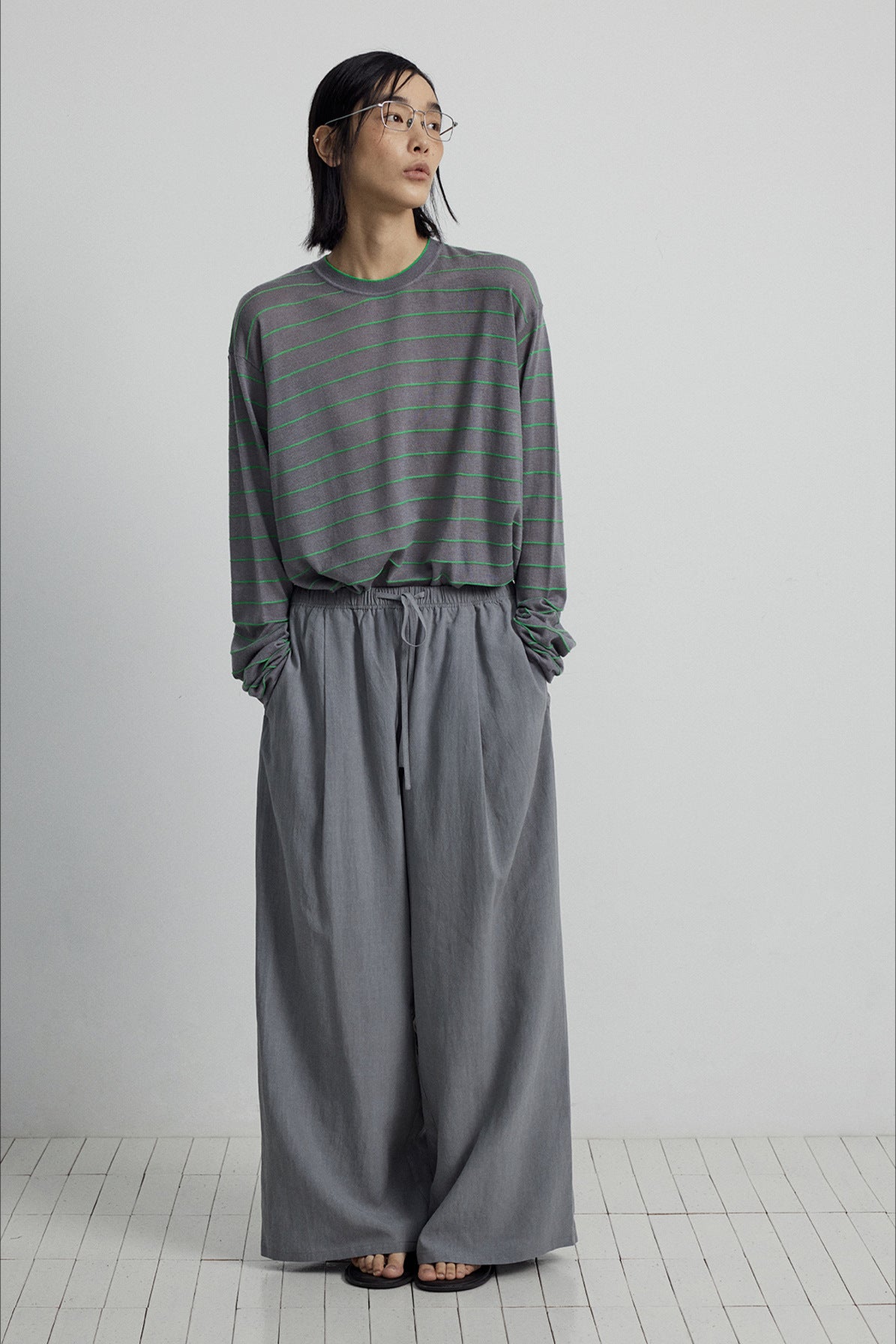 Lyocell casual wide leg pants | 4 color