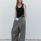 Lyocell-cotton lantern shape relaxed-fit pants | 6 color