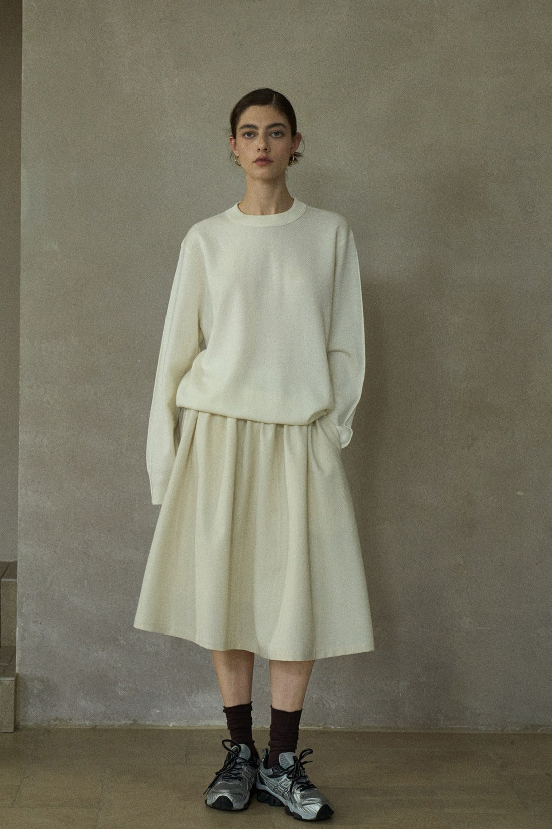 Suéter clásico de cuello redondo en mezcla de lana | 6 colores