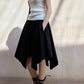"Ohmi Bleach" cotton handkerchief-style midi skirt | 3 color