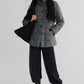 Wool blend fabric with duck down quilted down jacket | 2 color