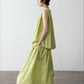 [Wandering organ] Viscose blend textured peplum waist skirt | 4 color