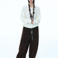 Wool blend relaxed fit V-neck sweater | 4 color