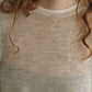 Acrylic-linen fake two-piece lightweight knitwear | 3 color