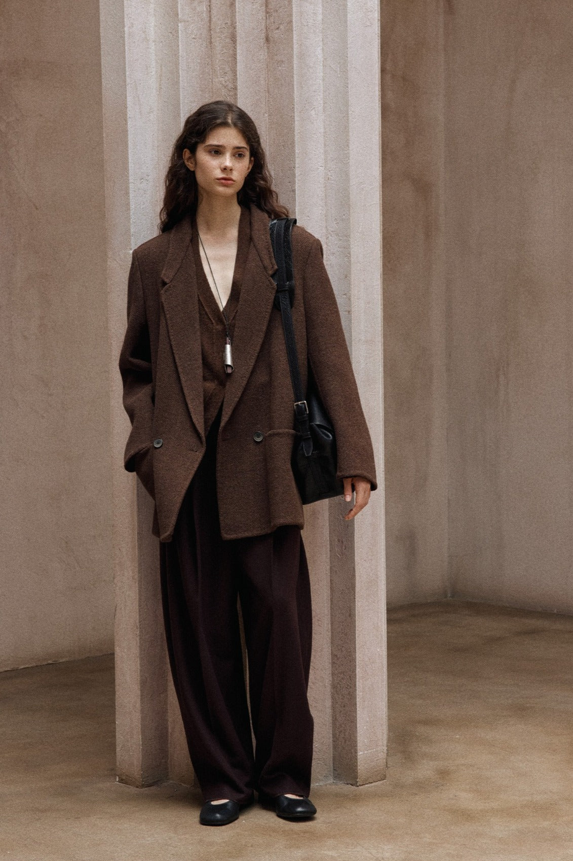 100% wool structured minimalist design jacket | 2 color