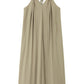 Cotton blend twisted ribbon backless dress | 3 color