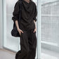 100% cotton cocoon shape pleats casual pants | 3 color