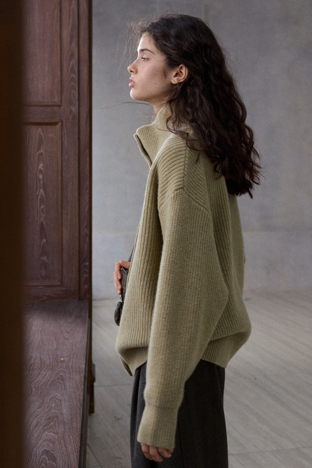 100% wool loose fit chunky knit cardigan | 4 color