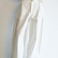 Cotton blend banana silhouette pants with a belt | 2 color