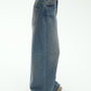 Cotton extra relaxed straight-leg fleece jeans | 2 color