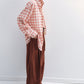 Cotton blend lightweight plaid shirt | 2 color