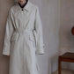 Cotton blend relaxed fit trench coat with a belt |  2 color
