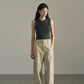 Cotton belt sickle shape pants | 3 color
