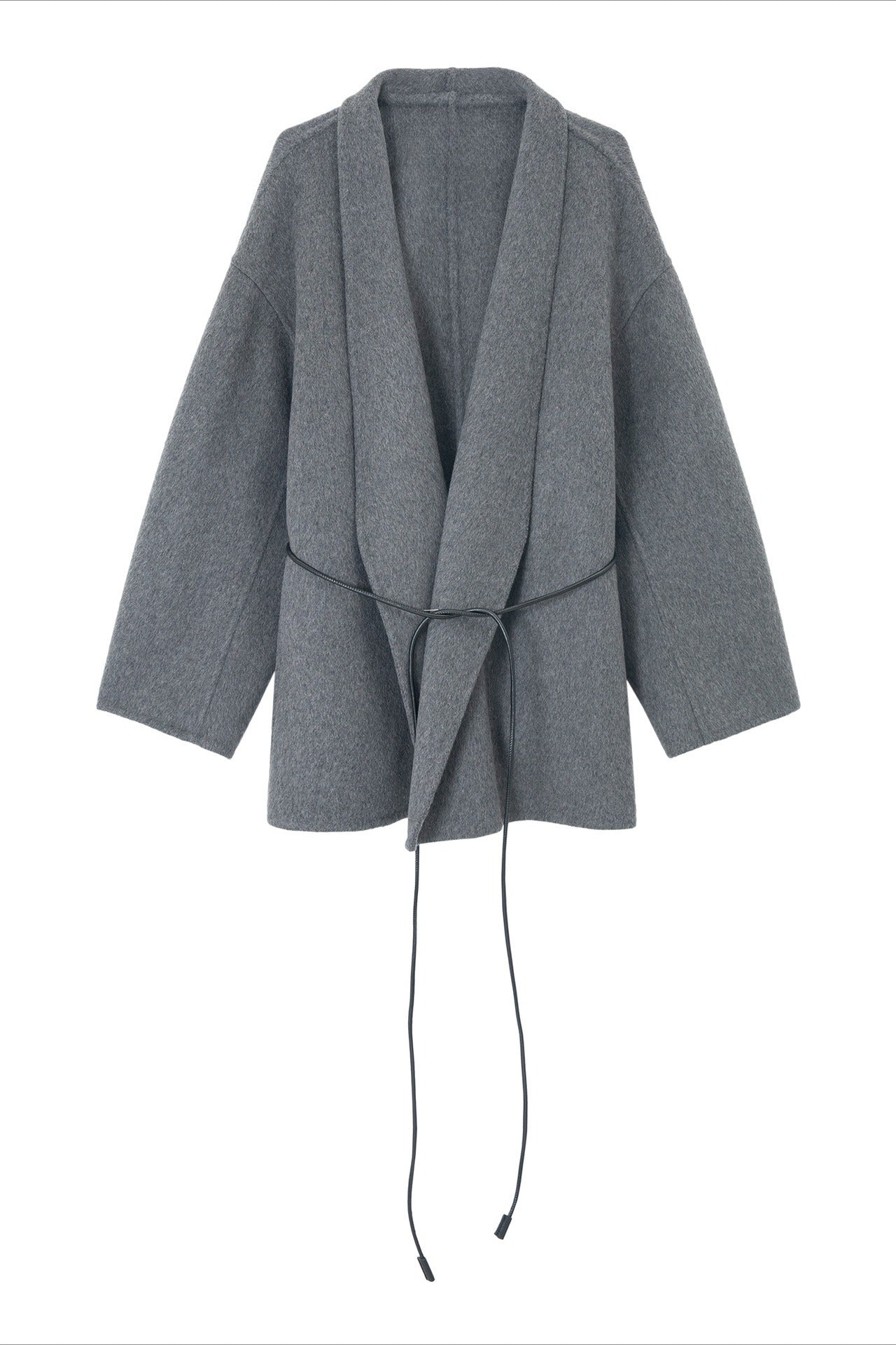 Abrigo midi de tejido de doble faz de mezcla de lana | 4 colores