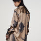 Artist ink painting style oversized silhouette long shirt | 2 color