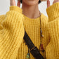 Wool riched chunky knit texture sweater | 3 color