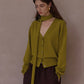 100% wool loose fit V-neck cardigan with a tie | 8 color