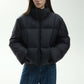 Stand-up collar chic style short down jacket | 4 color