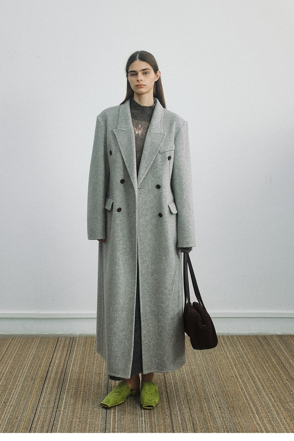 Classic wool cinched waist coat | 4 color