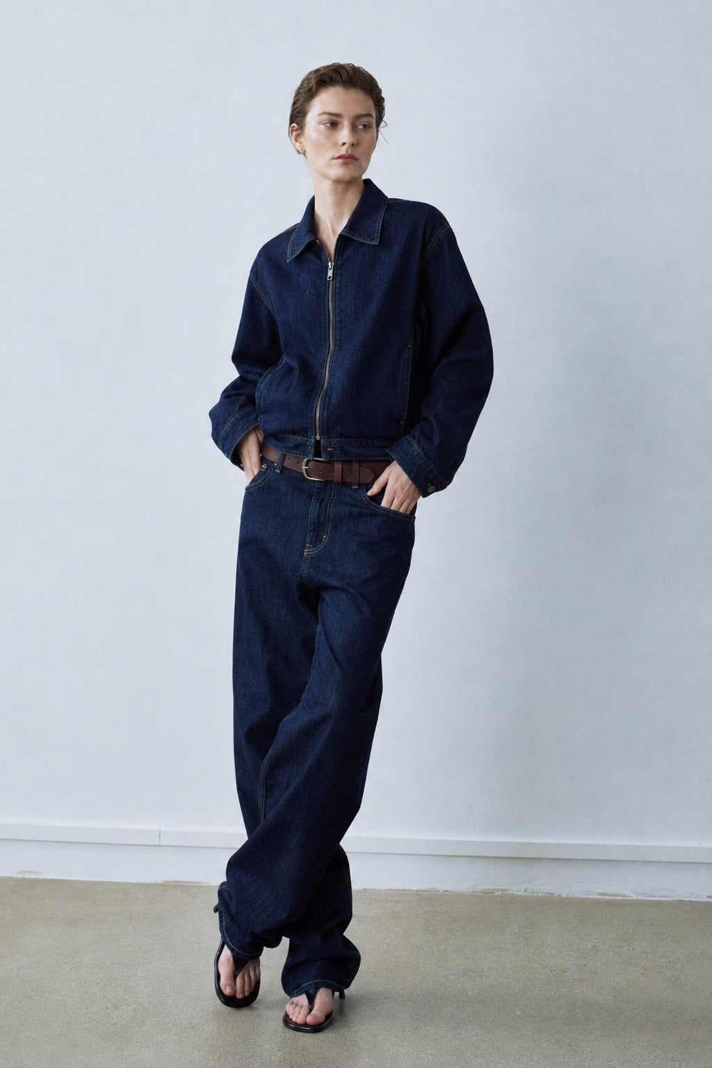 100% cotton rigid denim jacket
