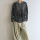 Wool blend oversized striped knitwear | 5 color