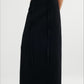 Straight fit structured fabric back split skirt | 2 color