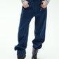 Cotton blend straight-leg corduroy pants