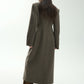 100% wool hourglass silhouette overcoat | 3 color