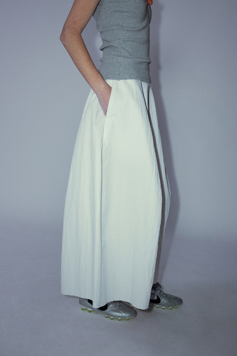 Falda acampanada de mezcla de algodón con forma de carambola | 3 colores