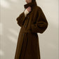 Wool & alpaca double-side fabric stand collar overcoat | 4 color