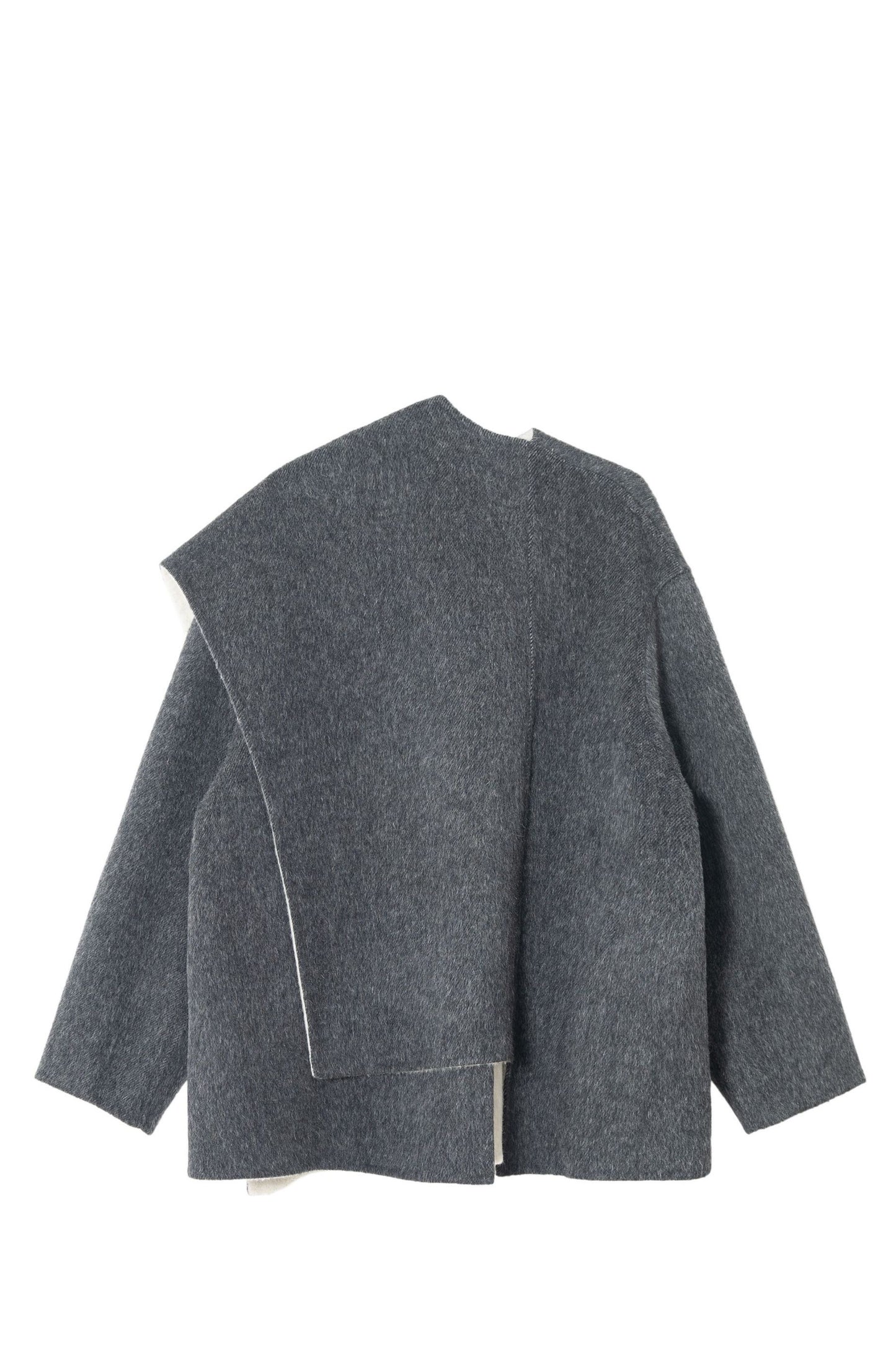 100% wool cape-style multi-way jacket | 4 color