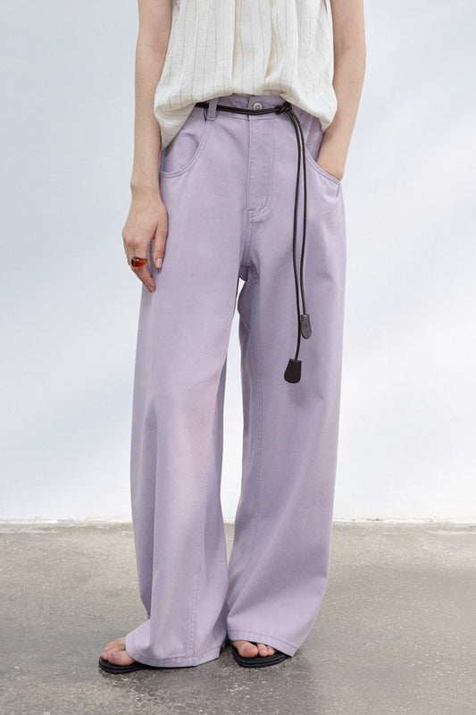 Cotton blend soft curve-shape leg jeans | 4 color
