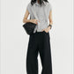 Wool containing lightweight soft knit top and scarf | 3 color
