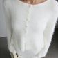 Otter-fleece blend waisted plush cardigan | 2 color