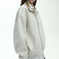 Cotton blend silhouetted corduroy collar jacket | 3 color