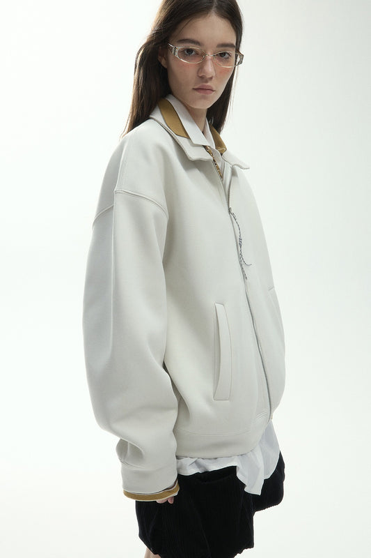 Chaqueta de pana con cuello silueteado en mezcla de algodón | 3 colores