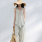 Lyocell blend loose fit stripped pants | 2 color