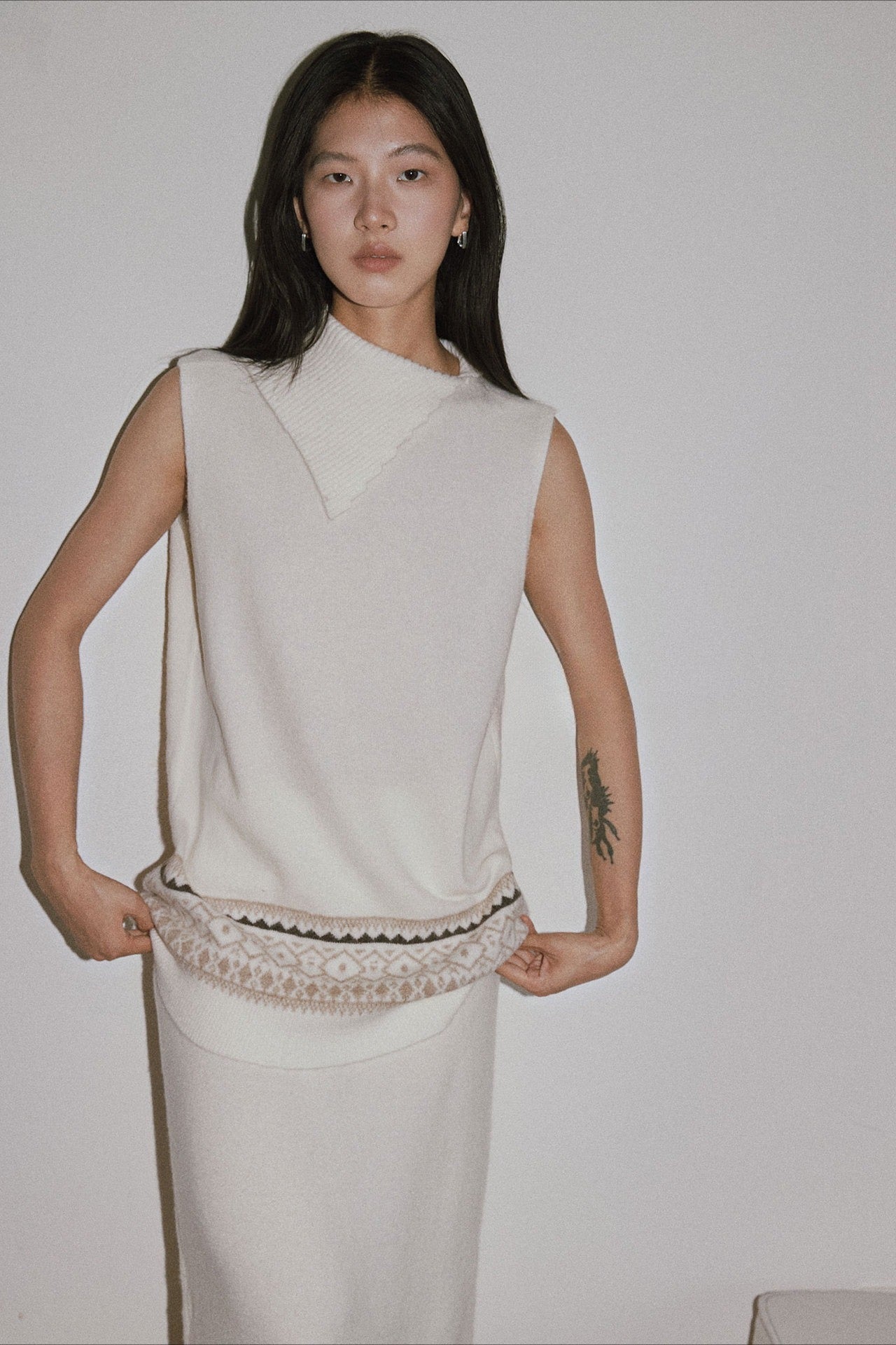 Fair-isle knit vest | 3 color