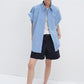 100% cotton chic shirt with rolled-up sleeves | 4 color