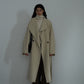 Wool & rabbit fur & silk large lapel overcoat | 4 color