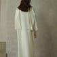 Wool blend straight back ribbon dress | 3 color