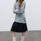High rise crisp pleats A-line skirt | 2 color