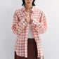 Cotton blend lightweight plaid shirt | 2 color